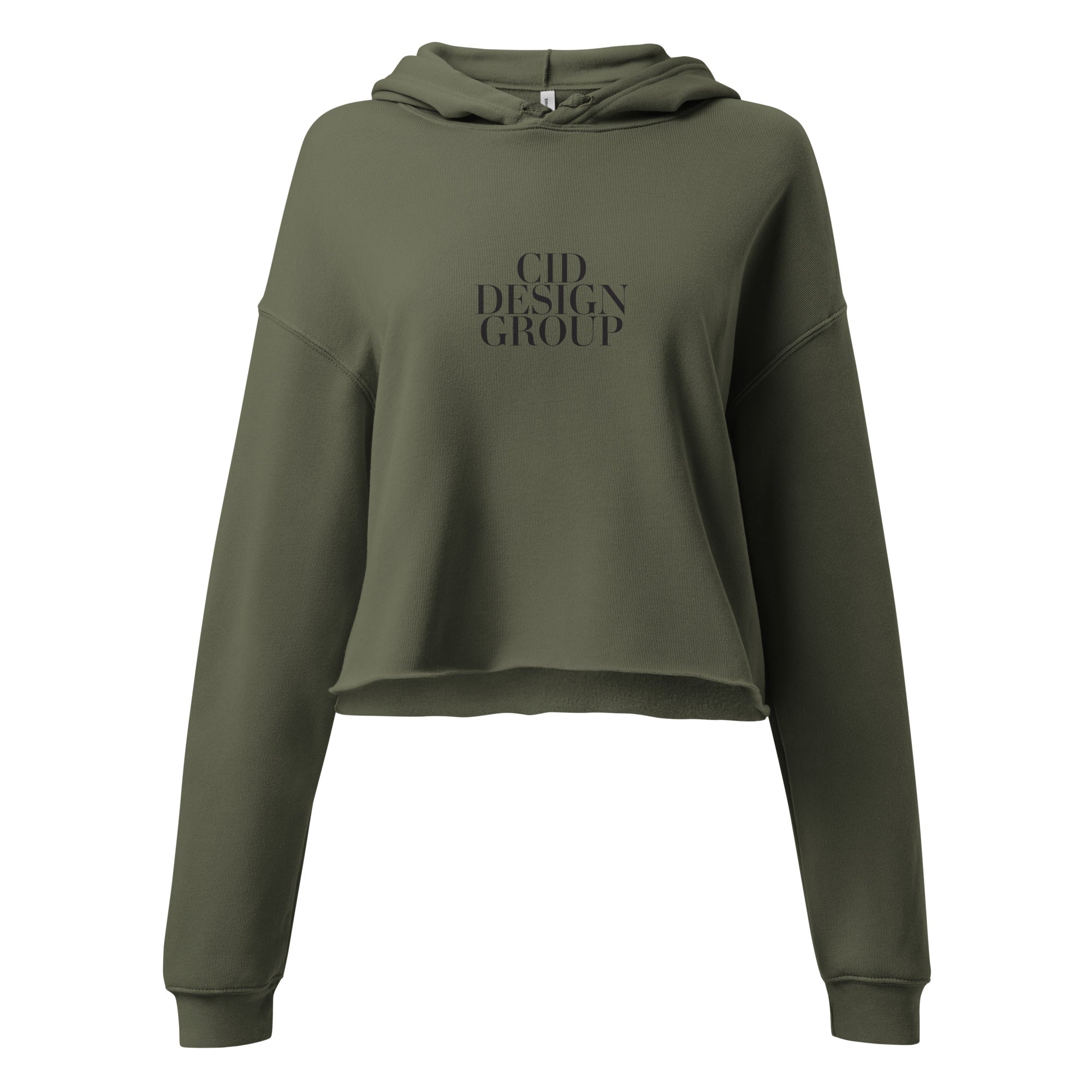 CID Flex Print Crop Hoodie Army