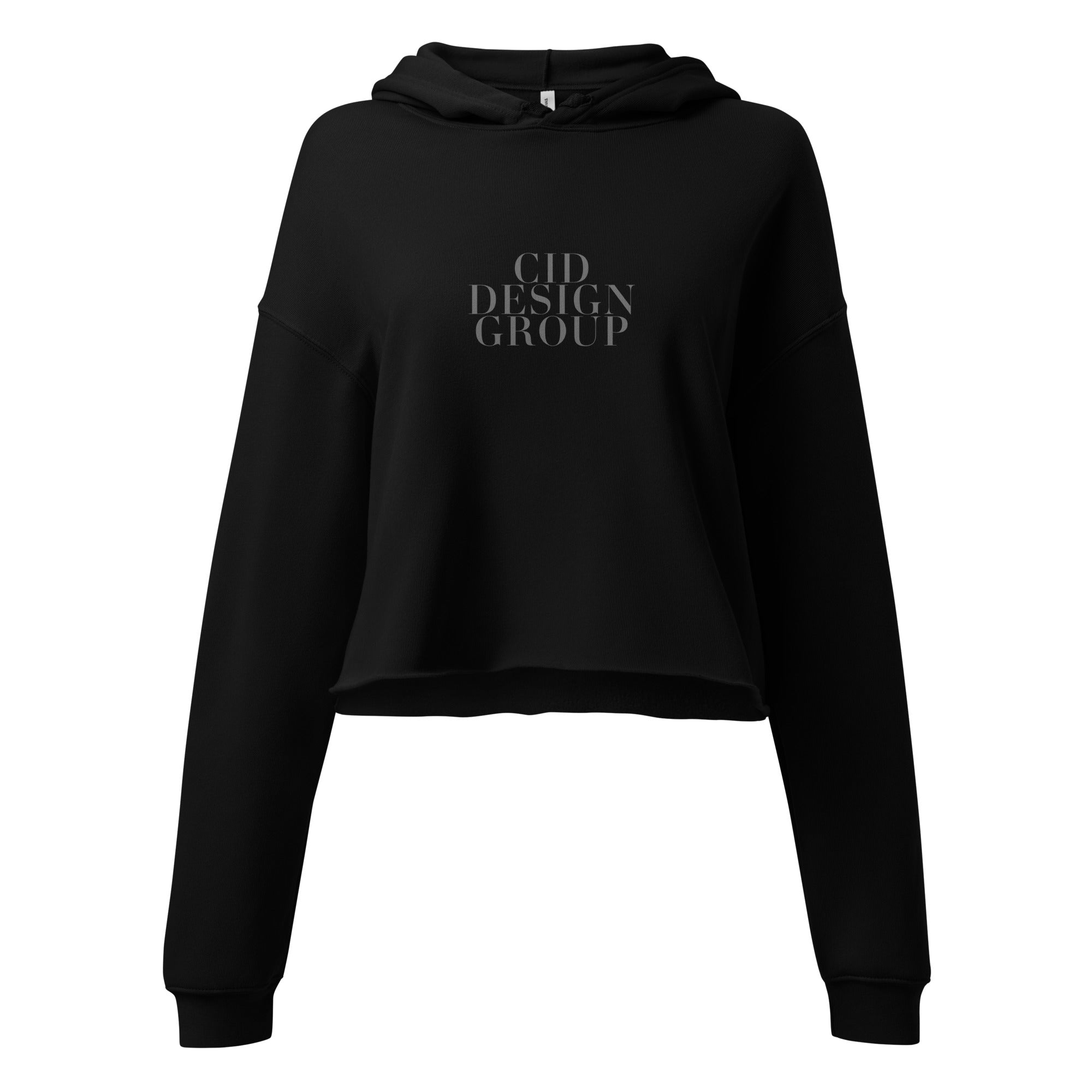 CID Flex Print Crop Hoodie Black
