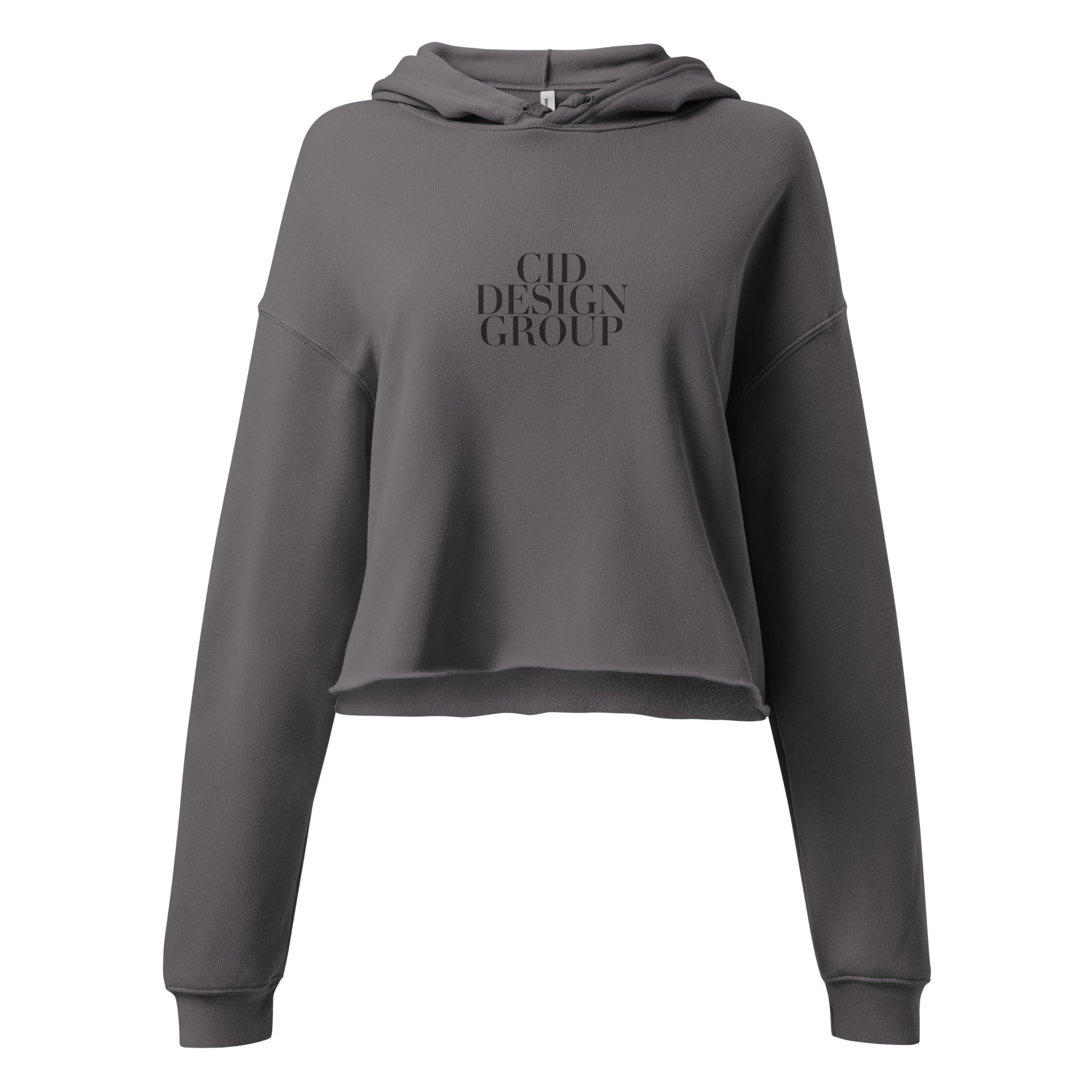 CID Flex Print Crop Hoodie Grey