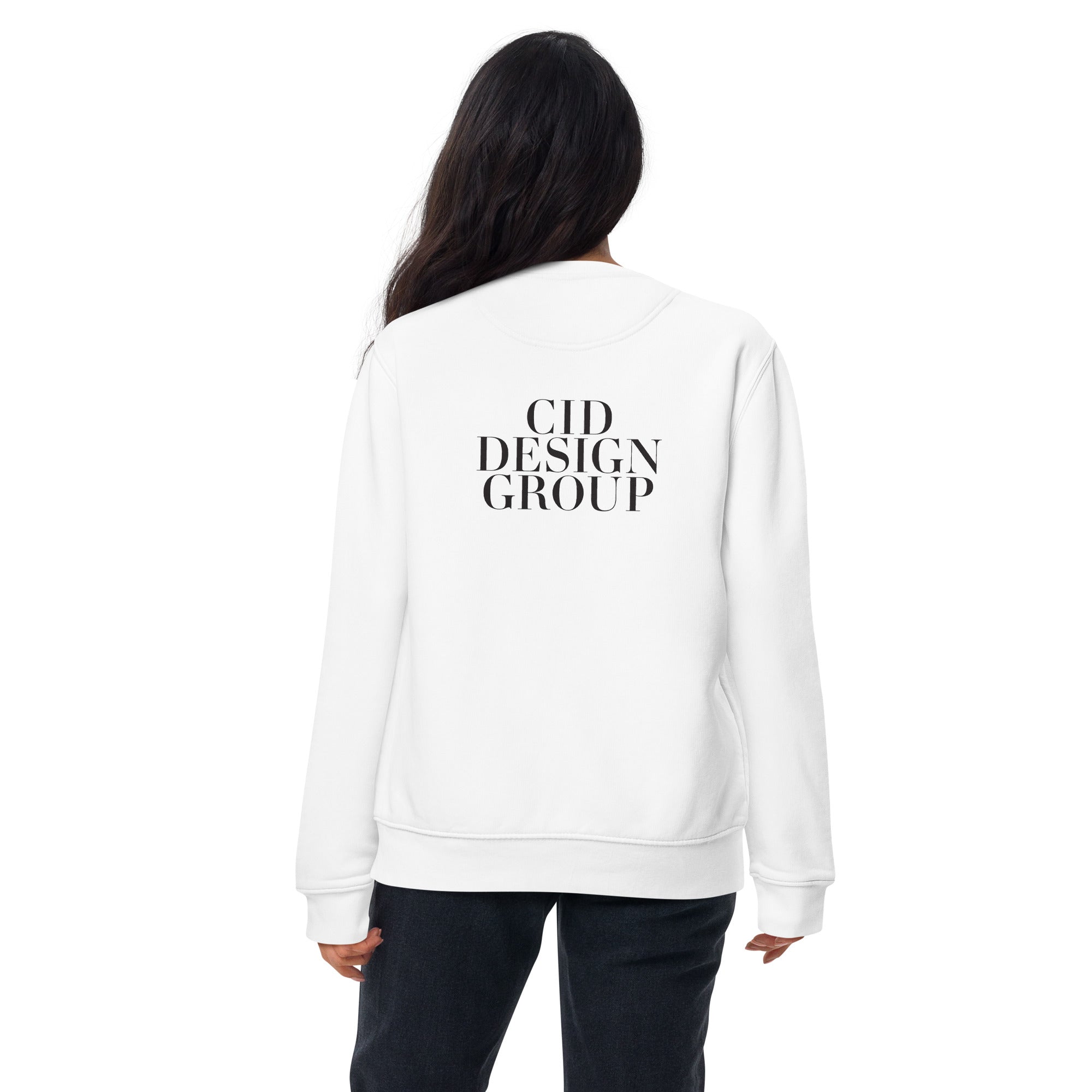 CID Unisex Flex Back Print Sweatshirt White
