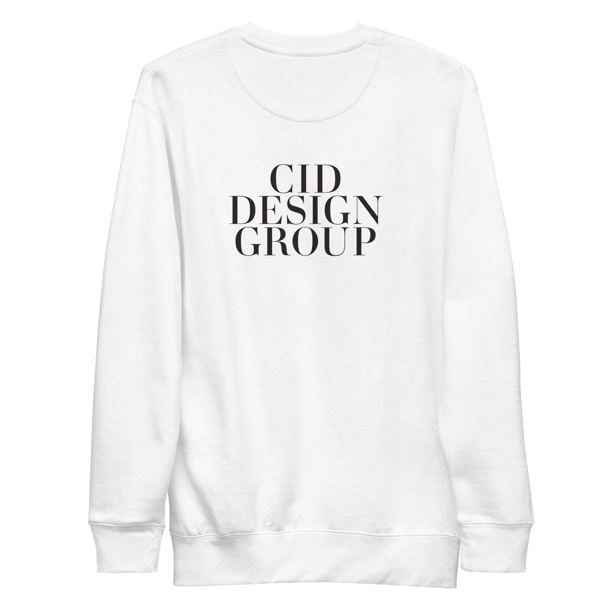 CID Unisex Flex Back Print Sweatshirt White