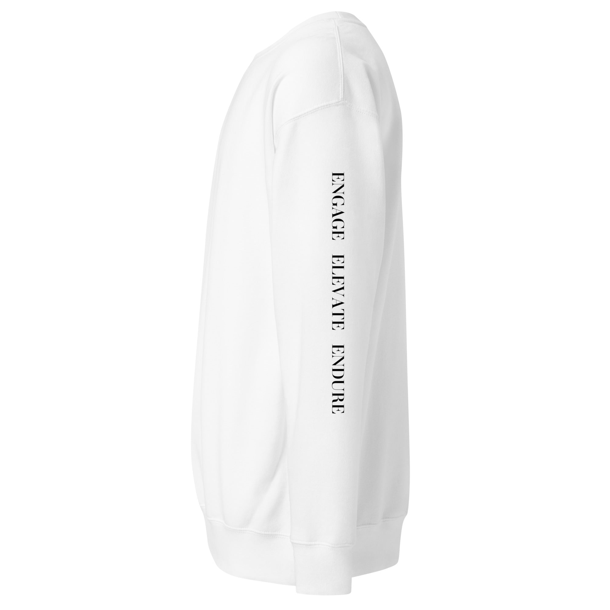 CID Unisex Flex Print Sweatshirt Sleeve Print White