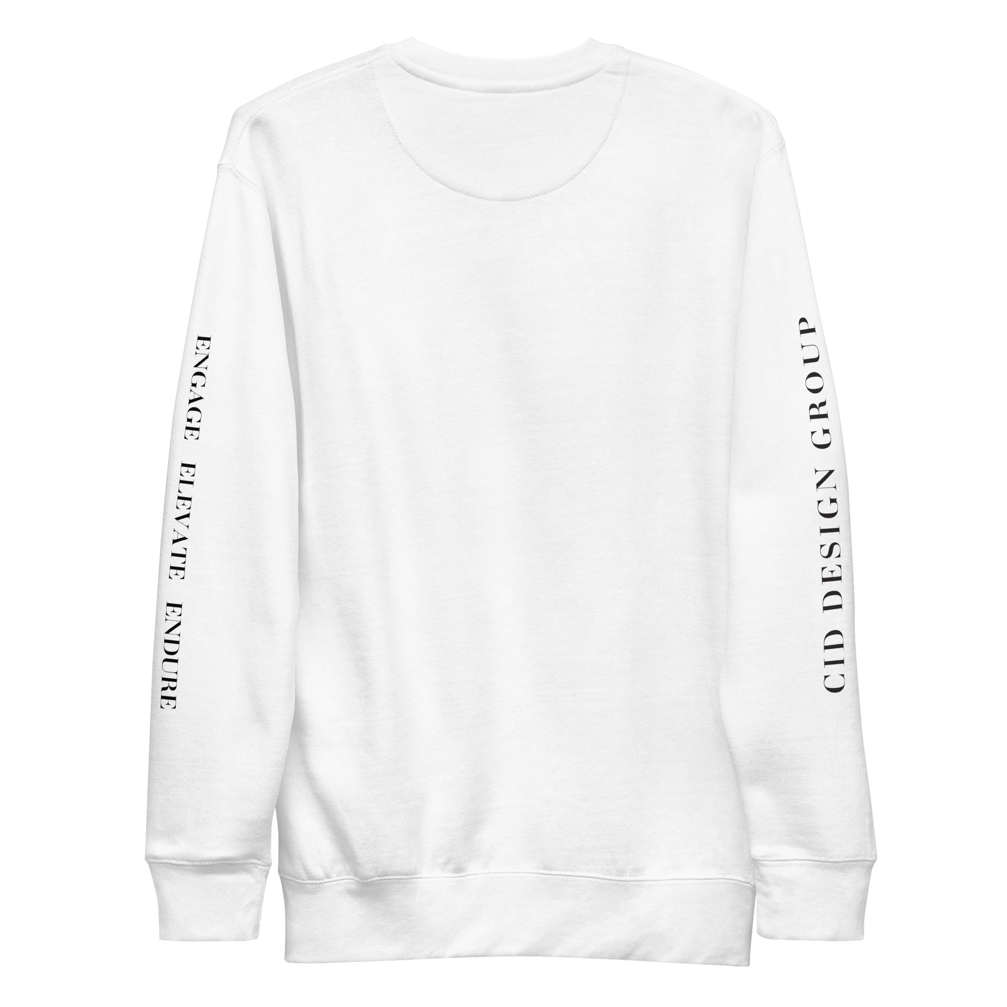 CID Unisex Flex Print Sweatshirt Sleeve Print White