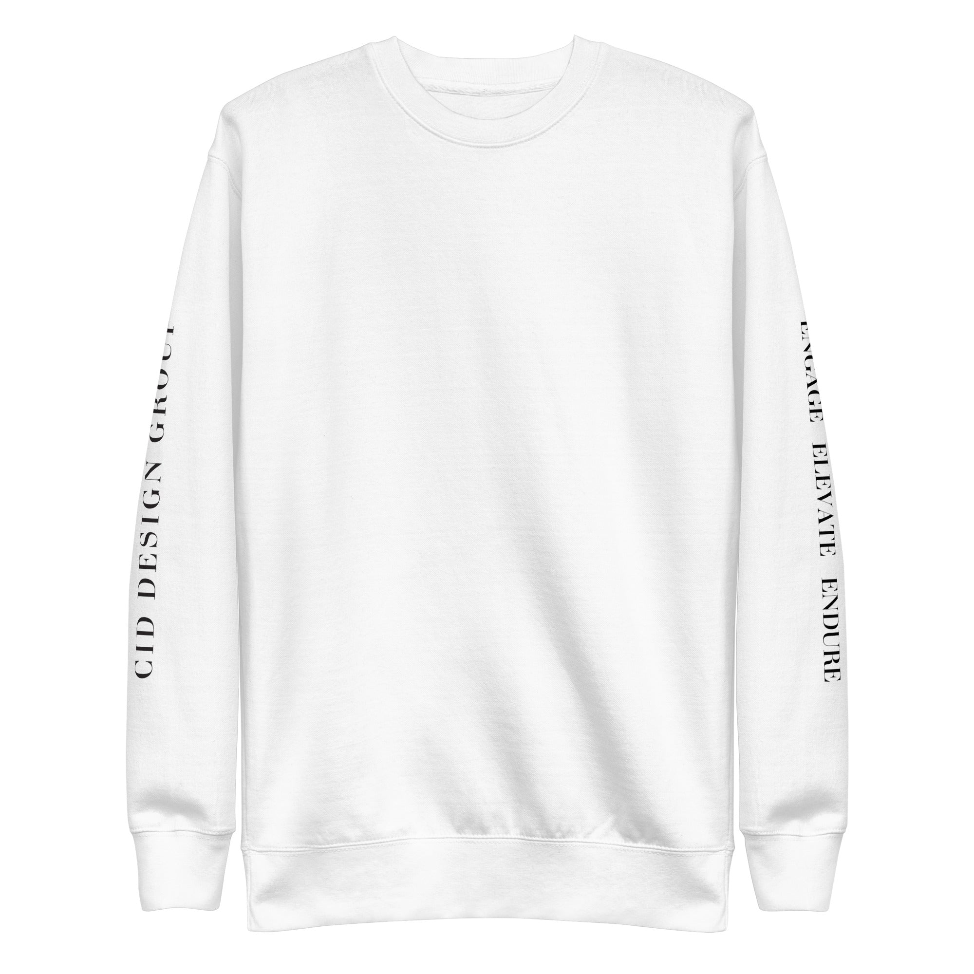 CID Unisex Flex Print Sweatshirt Sleeve Print White