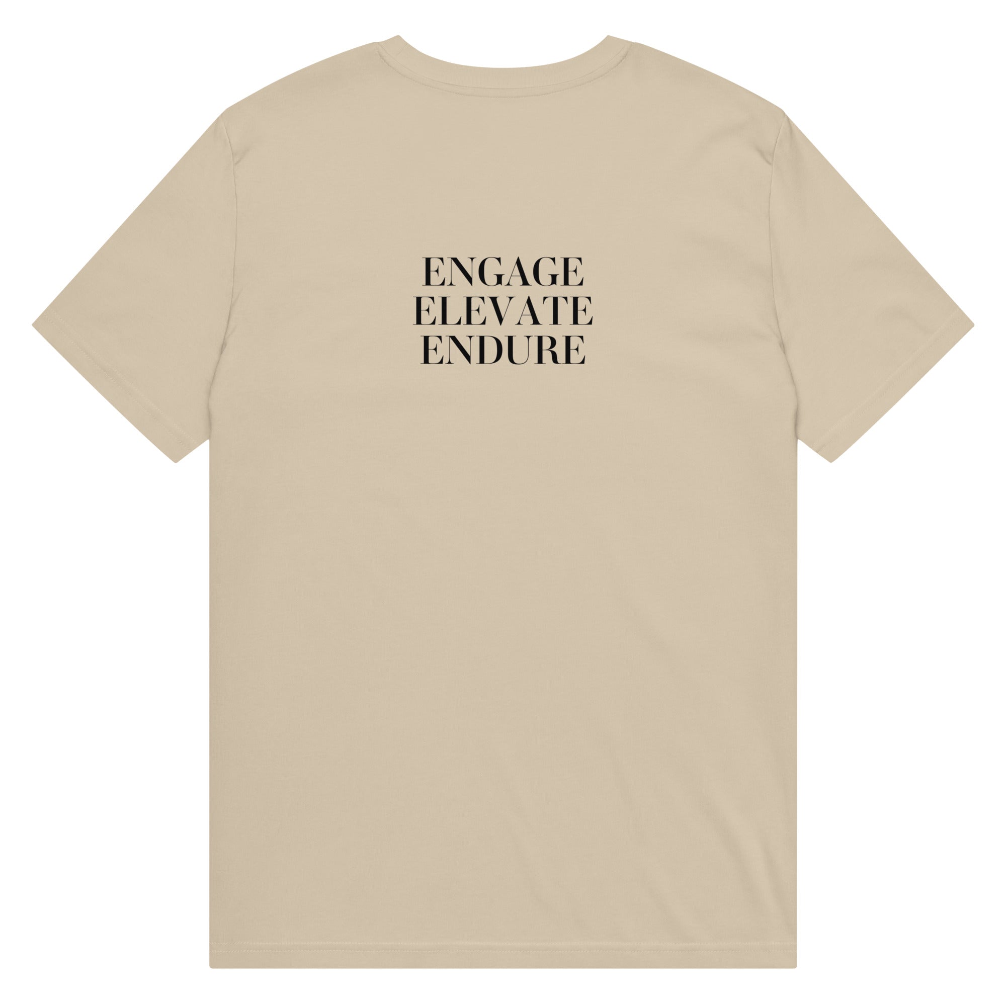 CID Unisex Flex Print Tee Neutrals - Elevate, Engage, Endure Desert Back