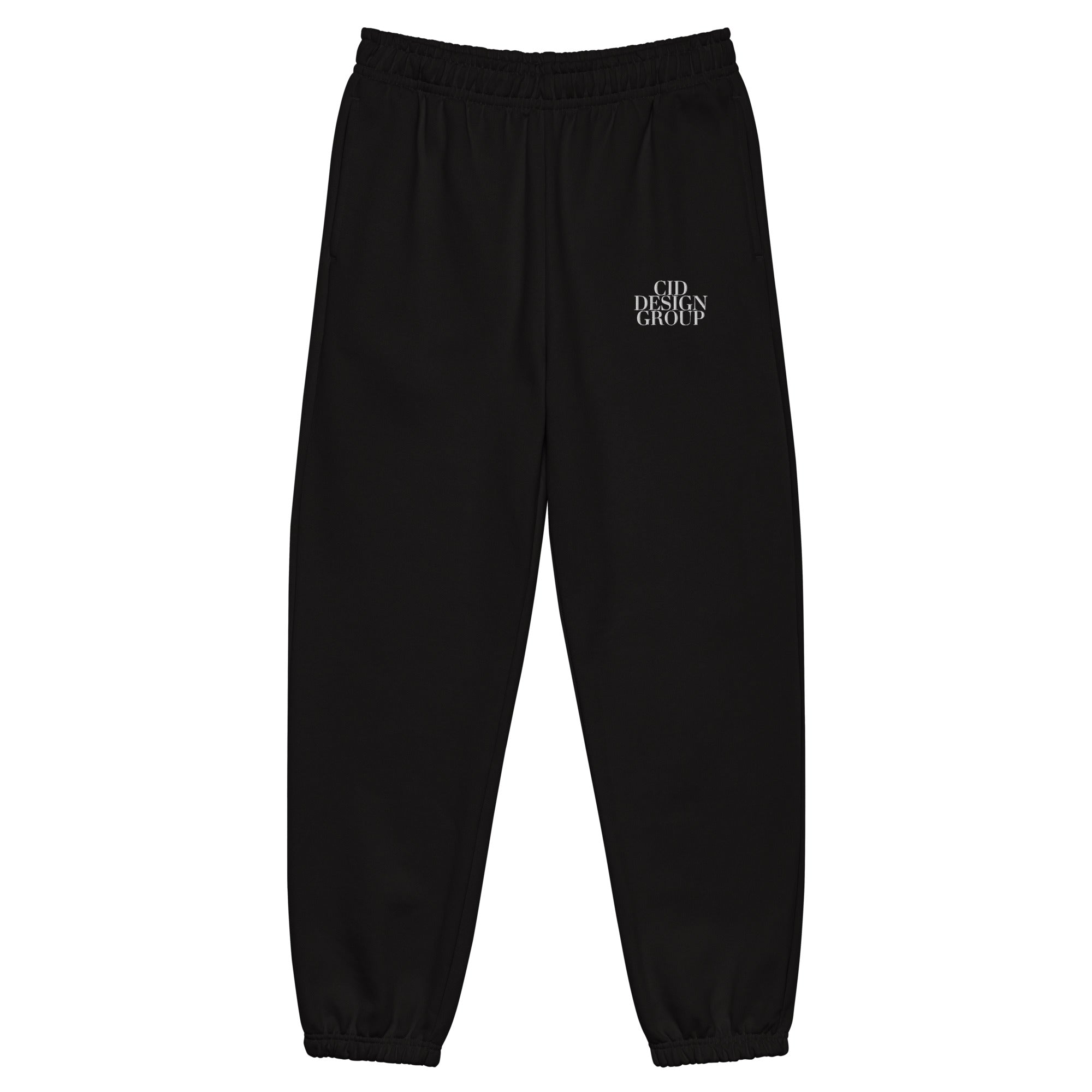 CID Unisex Heavyweight Embroidered Sweatpants Black