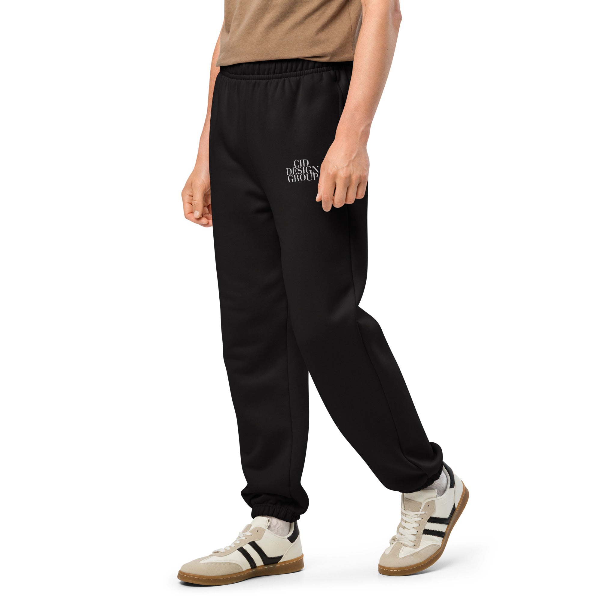 CID Unisex Heavyweight Embroidered Sweatpants Black