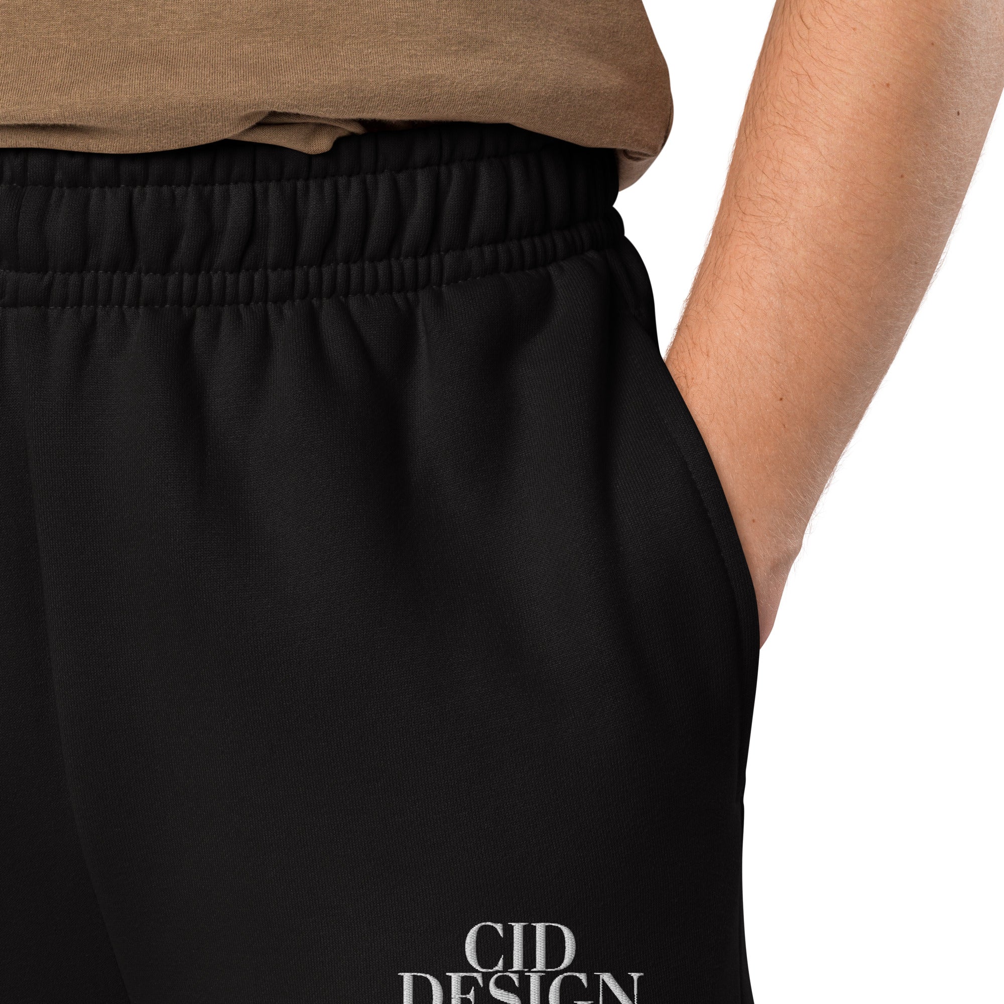 CID Unisex Heavyweight Embroidered Sweatpants Black