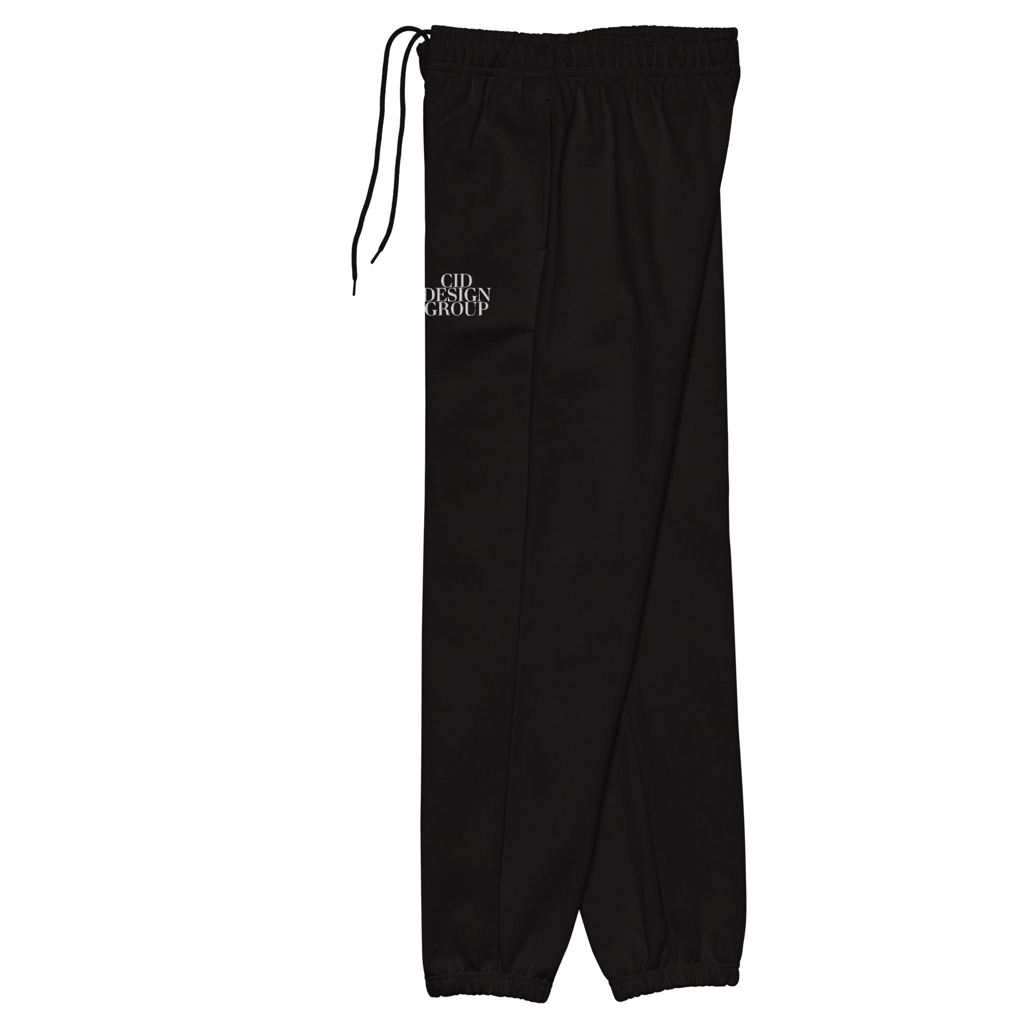 CID Unisex Heavyweight Embroidered Sweatpants Black