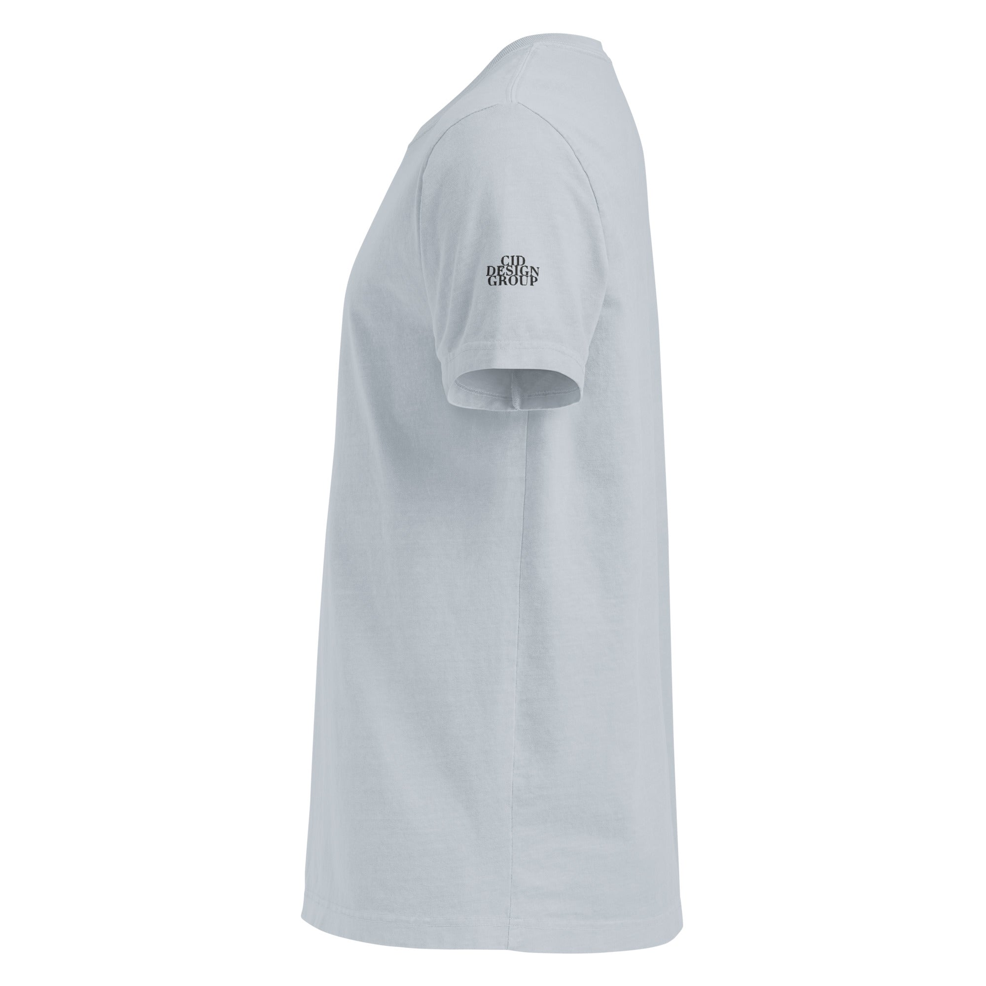 CID Unisex Oversized Embroidered Sleeve T-Shirt Vintage Powder