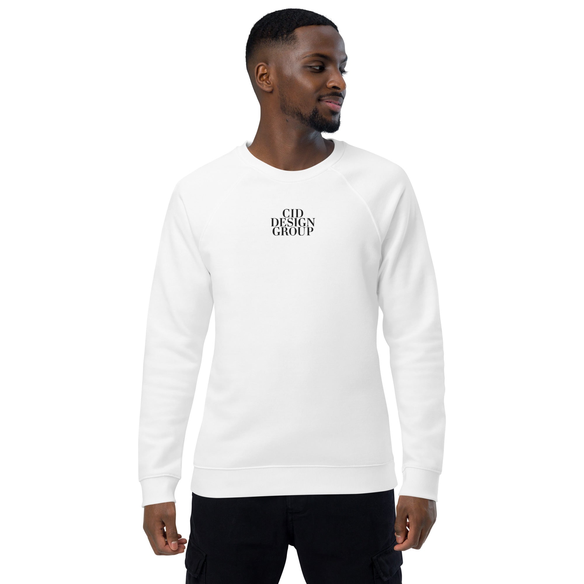 CID Men's Organic Embroidered Raglan Sweatshirt