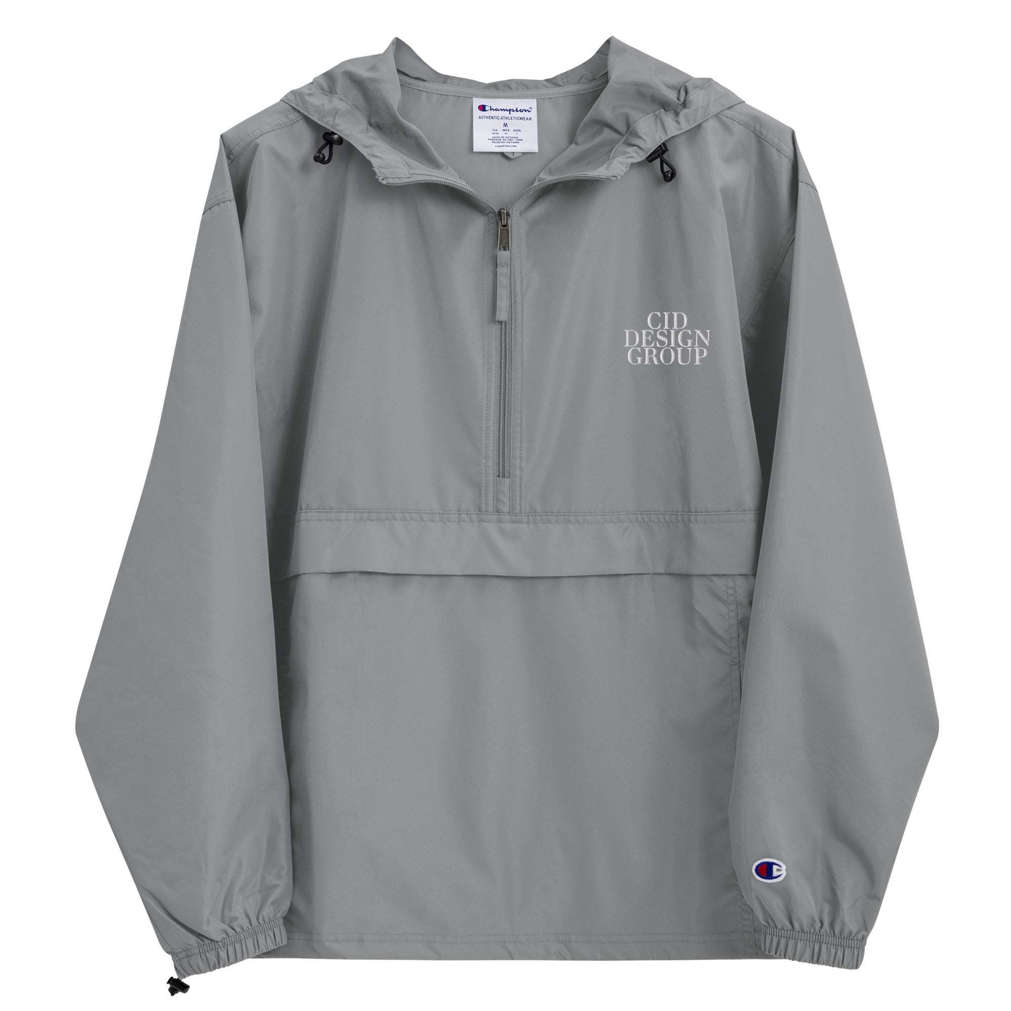 CID Embroidered Champion Packable Jacket Grey | CID COLLECTIVE by CID DESIGN GROUP