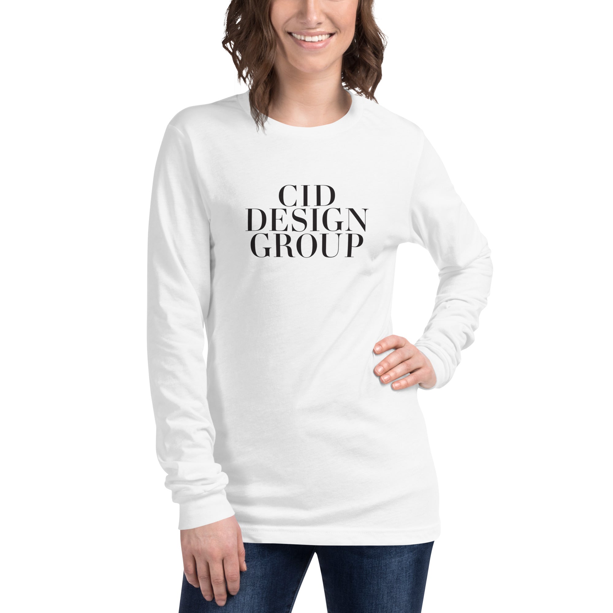 CID Women's Long Sleeve Tee Font Logo