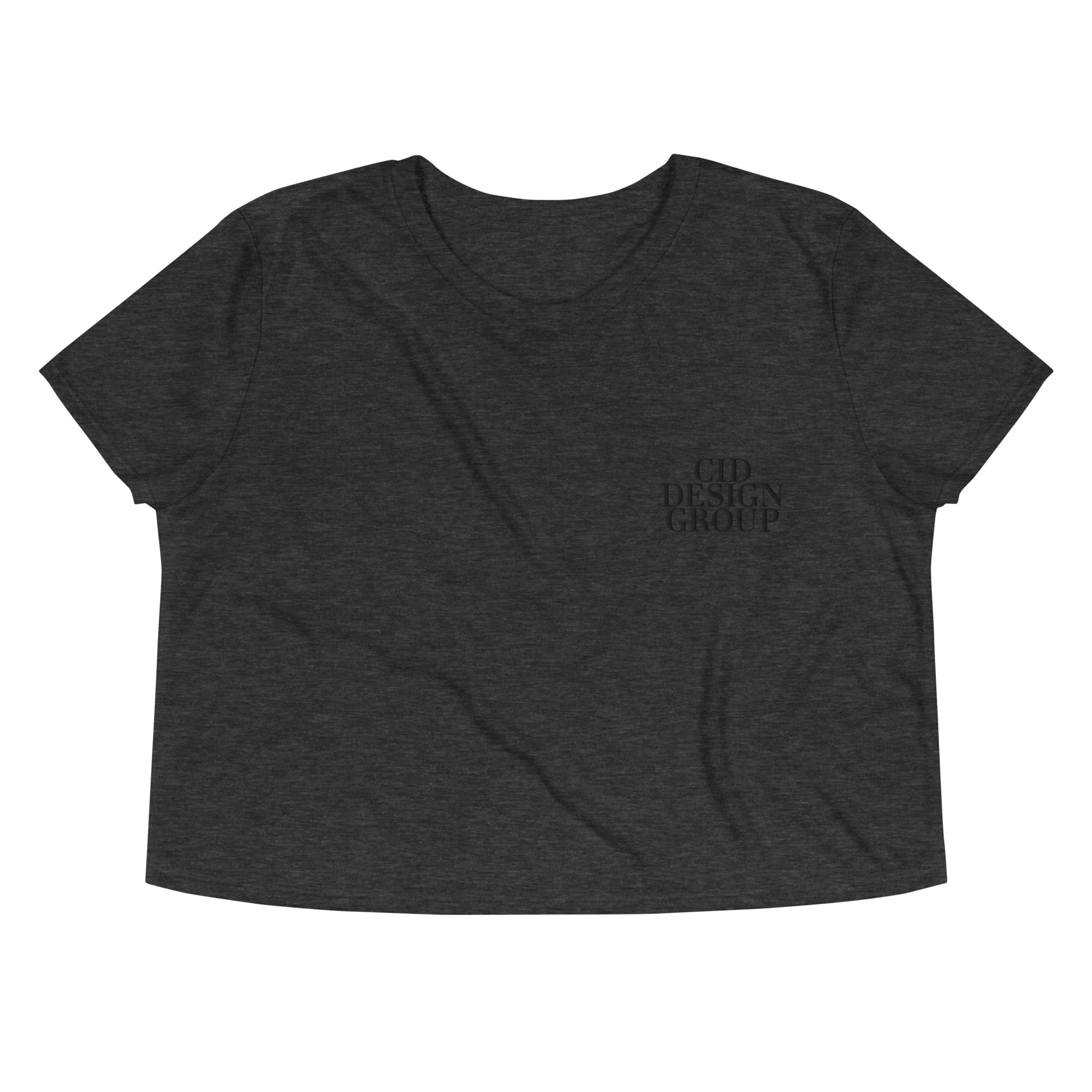 CID Black Embroidered Crop Tee | CID COLLECTIVE by CID DESIGN GROUP